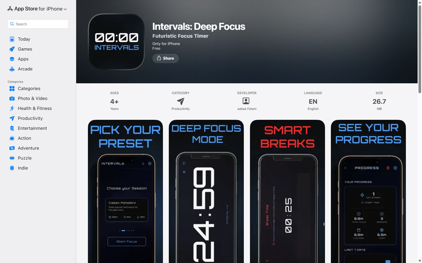 Intervals Focus Timer - Retro Flip Clock Interface